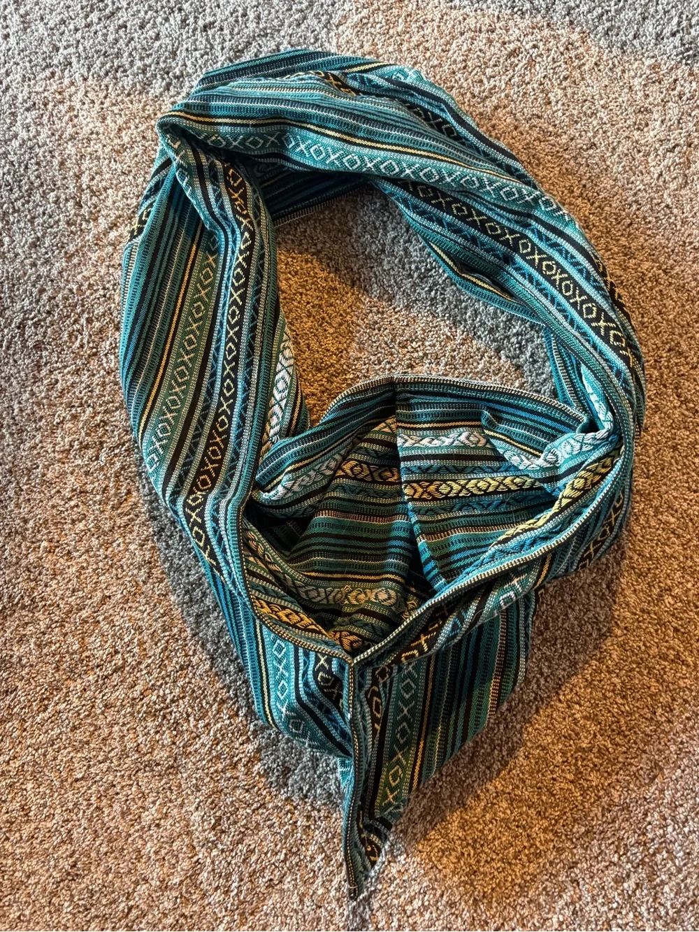 Woven Teal Patterned Dog Sling / Carrier